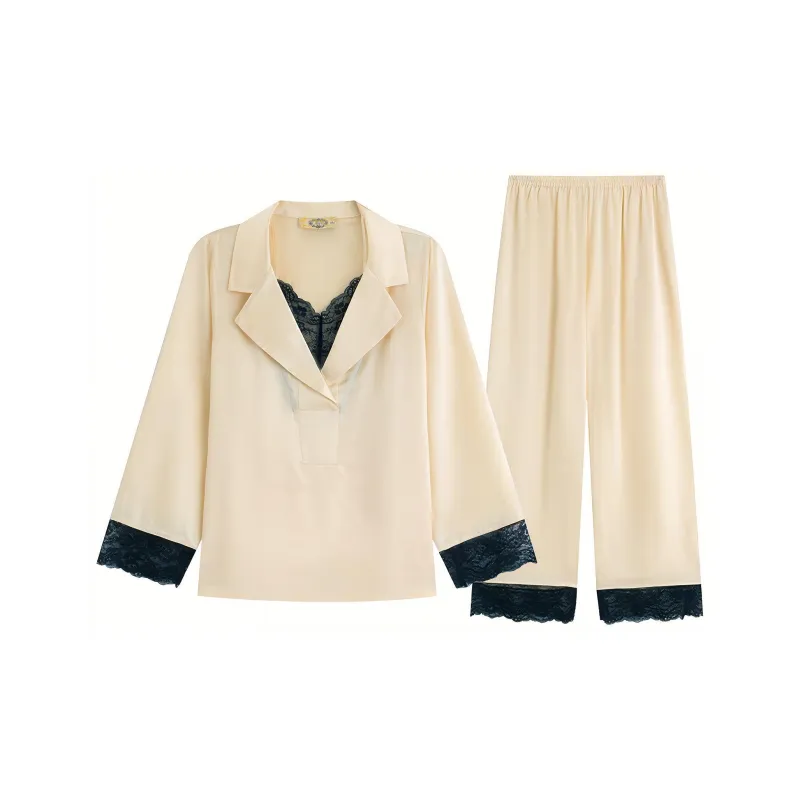 MB Pajama Set Women's Beige Camel-0