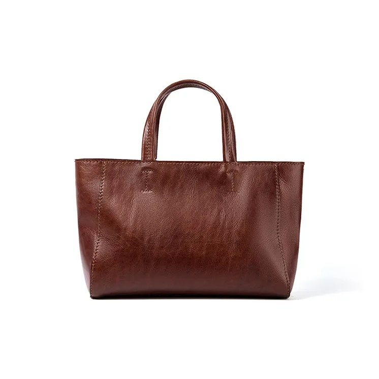 KAISER Cow Leather Handbag Medium Size Women's Sunset Yellow/Black/Brown-6