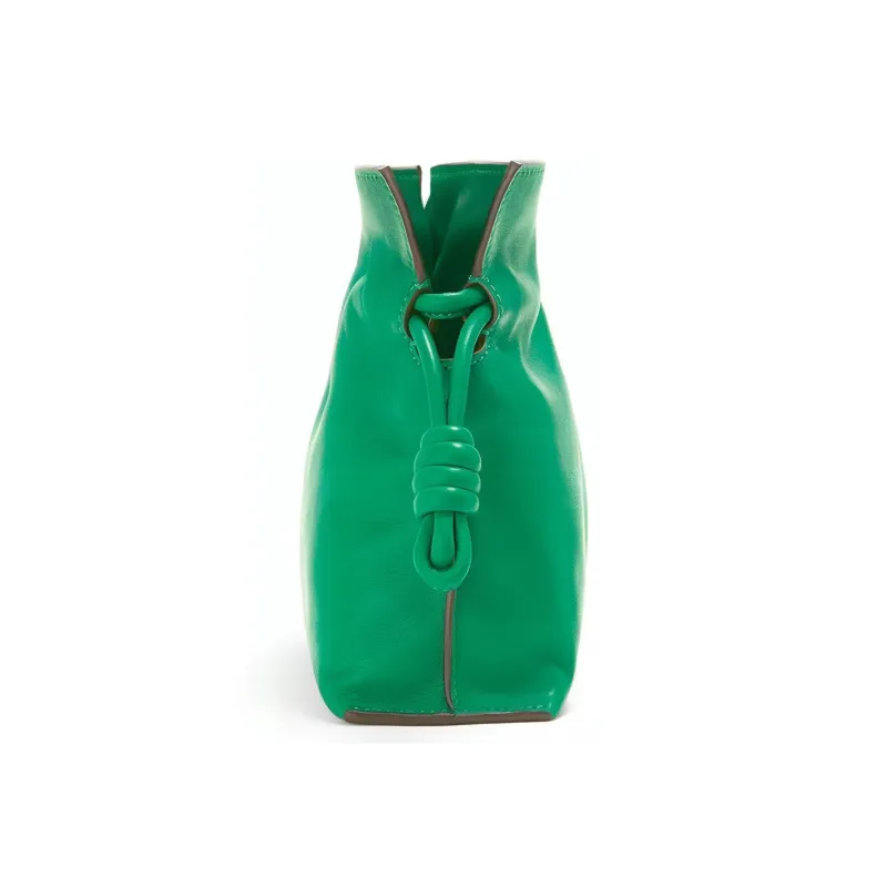 LOEWE Flamenco Clutch In Nappa Calfskin Mini Jungle Green-2