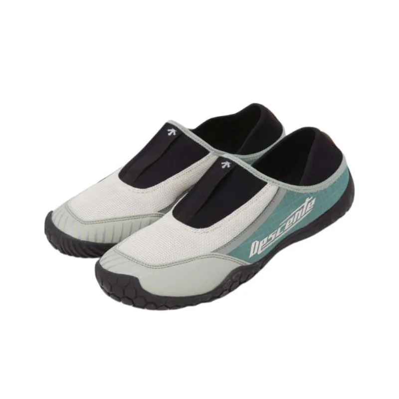 DESCENTE Slip Resistant Quick Dry Low Top Casual Shoes Unisex Gray Green-1