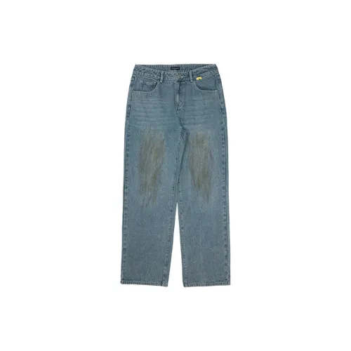 Randomevent Have A Good Time Co-brand Jeans Unisex Blue