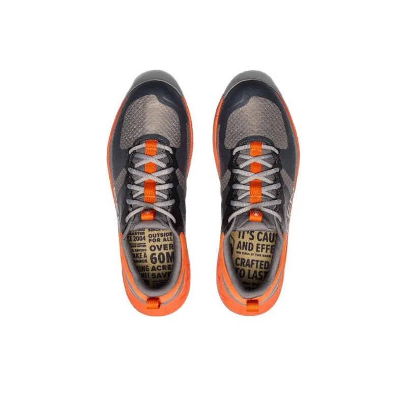 KEEN Versacore Slip-Resistant Water-Resistant Low-Top Hiking Shoes Men's Gray Orange-3