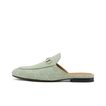 GUCCI Princetown Wrap toe Slippers Women's Green