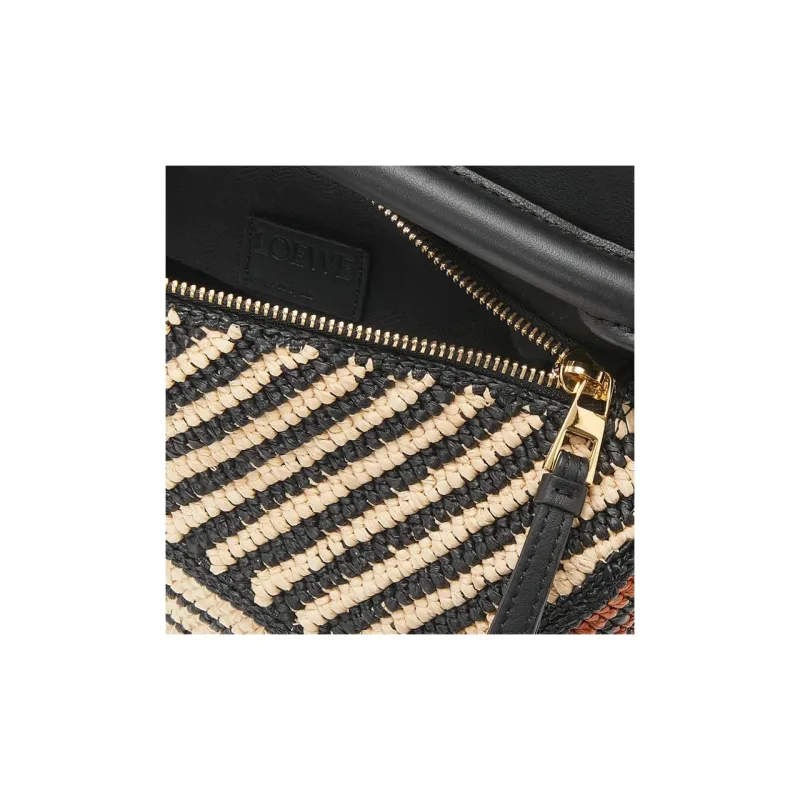 LOEWE Cow Leather Shoulder Bag, Crossbody Bag Small Size Women's Natural & Honey Gold-7