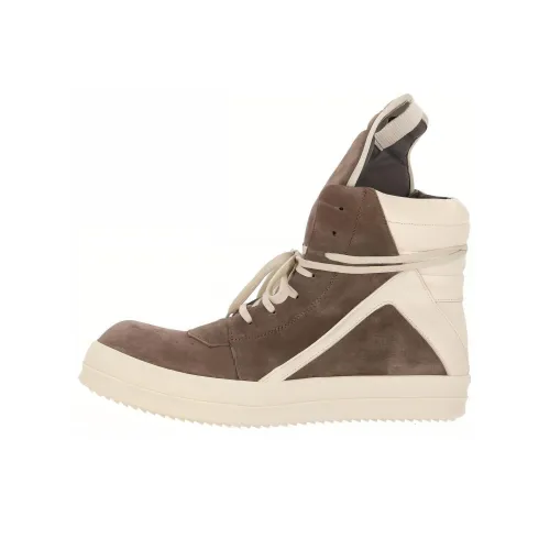 RICK OWENS Skateboard Shoes Men High-Top Brown