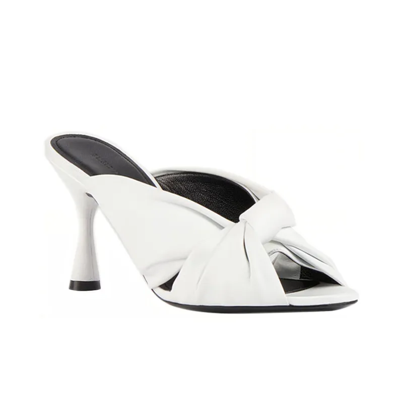 Balenciaga Drapy Mules White Women's-1