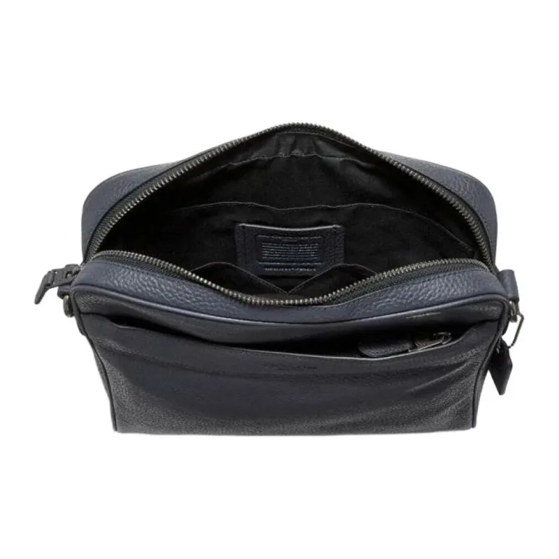 COACH Charles Pebbled Leather Camera Bags Crossbody Bag Shoulder Bag Men's Blue Black-4