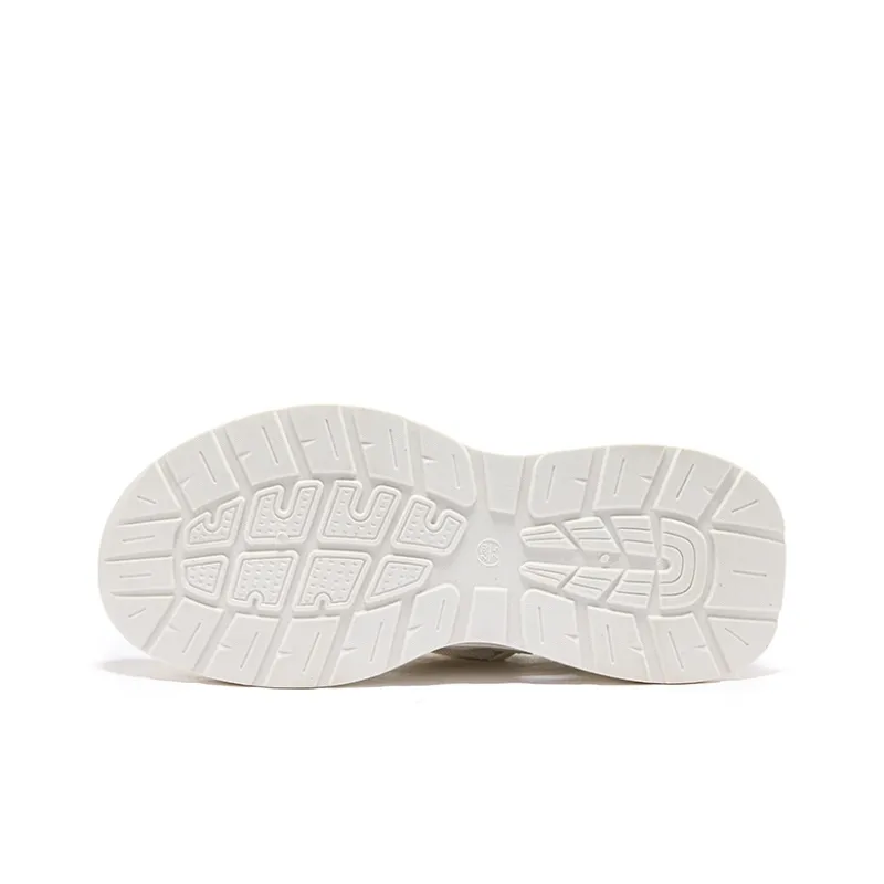 Warrior Wear Resistant Breathable Slip Resistant Low Top Chunky Sneakers Women's Beige Khaki-4