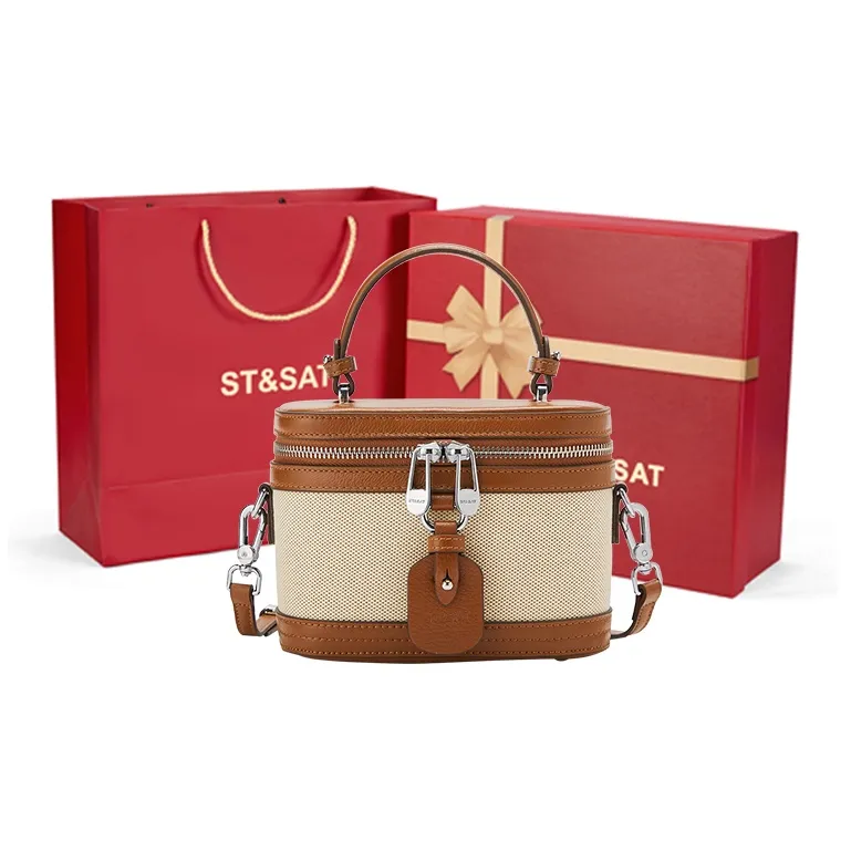 ST&SAT Genuine Leather Crossbody Bag, Handbag Trumpets Women's Multicolor-13