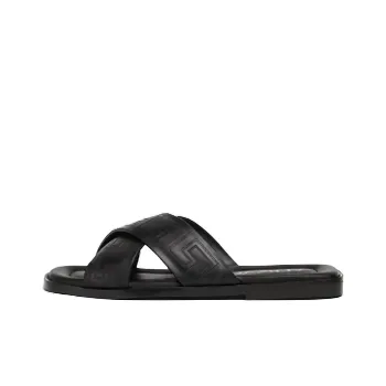 VERSACE Greca-pattern Open-toe Slides
