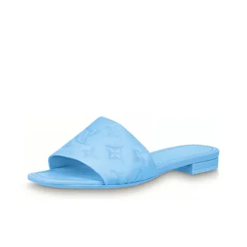 LOUIS VUITTON Revival Slip Resistant Slide Slippers Women's Sky Blue