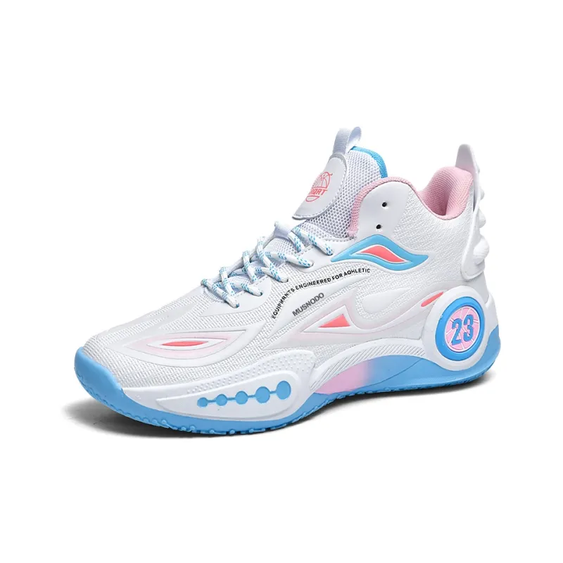 MUSNODO Cushioning, Slip Resistant, Abrasion Resistant, Breathable, Coverage, Rebound Mid Top Basketball Shoes Unisex-11