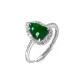 S925 Silver Open Ring with Jadeite