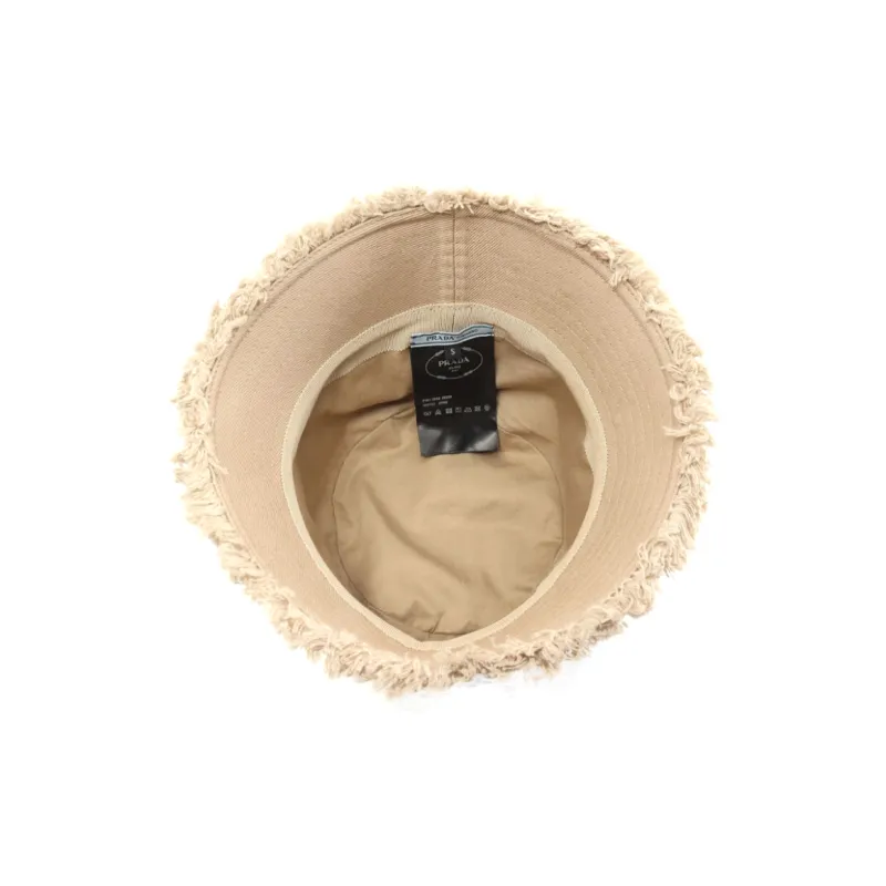 PRADA Cotton Bucket Hats Women's Beige-1