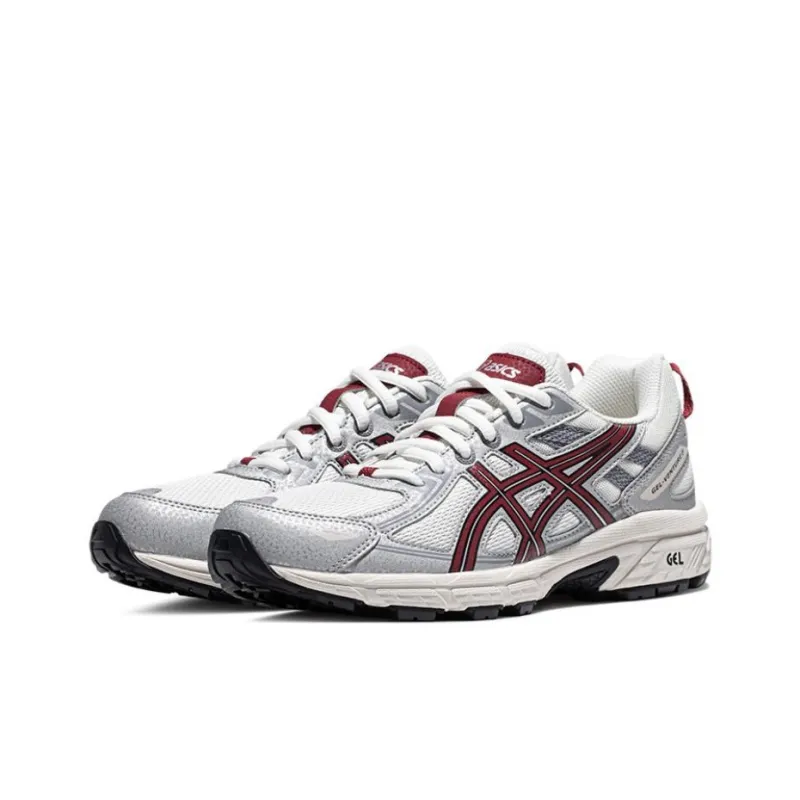 Asics Gel Venture 6 Low Top Running Shoes Women's White Silver-1