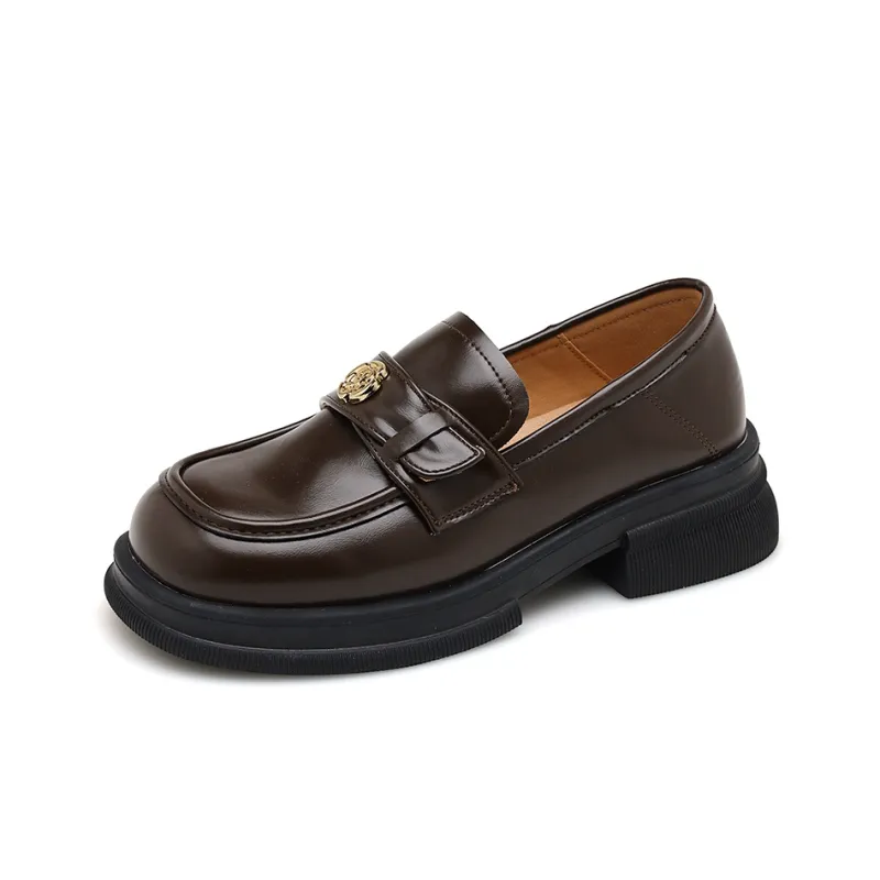 Honey GIRL Loafers Women's Black/Brown-6