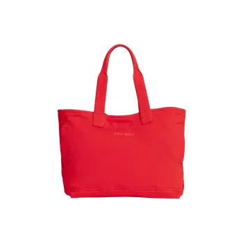 ZARA Cotton Tote Bag Shopping Bag Shoulder Bag Handbag Regular Women's Red