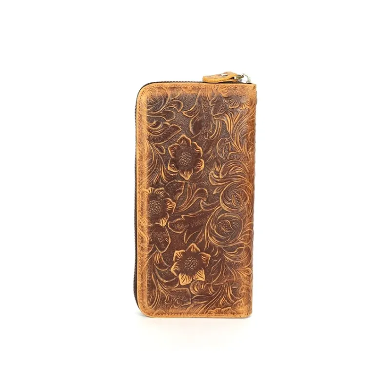 DOSRFINI Crazy Horse Leather Genuine Leather Top Grain Cow Leather Wallet Unisex-3