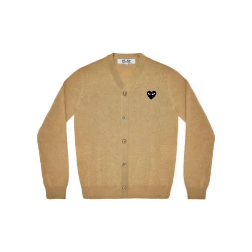 CDG Play Sweaters Unisex Top Light Camel