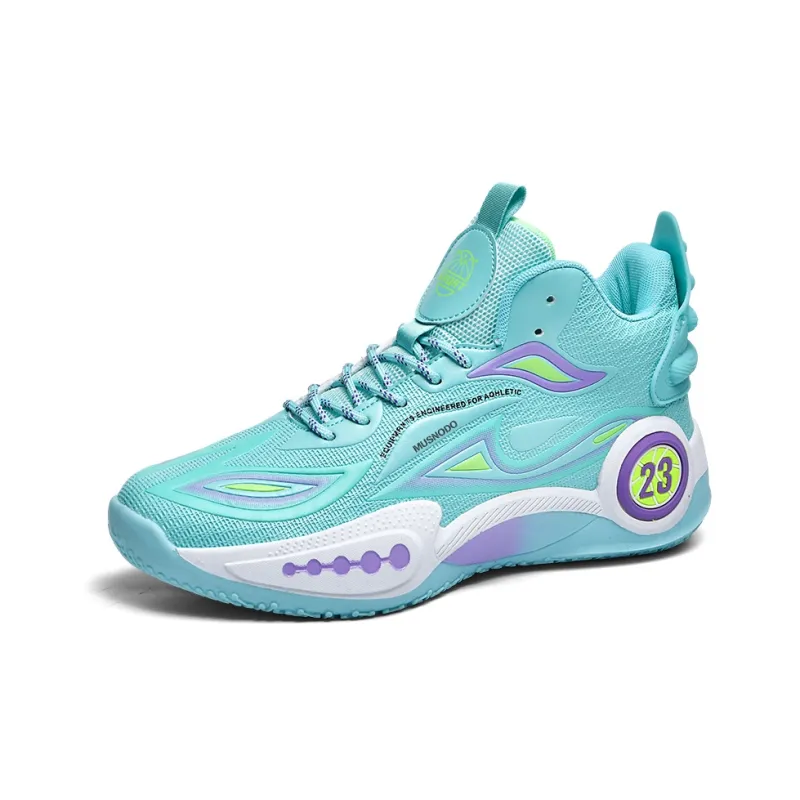 MUSNODO Cushioning, Slip Resistant, Abrasion Resistant, Breathable, Coverage, Rebound Mid Top Basketball Shoes Unisex-1