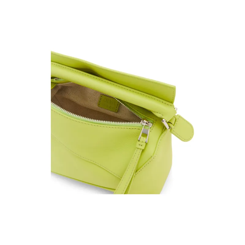 LOEWE Puzzle Cow Leather Handbag, Shoulder Bag, Crossbody Bag Mini Women's Fennel-5