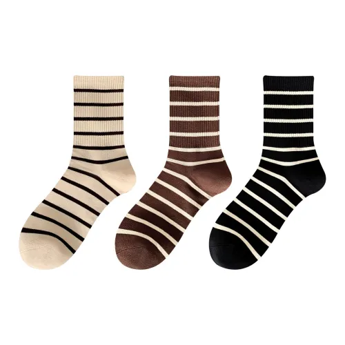 XXLLG Mid Calf Socks Women's Shopping Bag 3 Pack