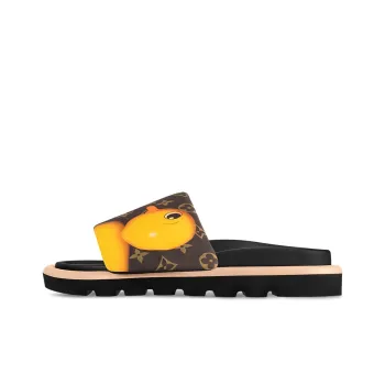 LOUIS VUITTON Slip Resistant Slide Slippers Women's Brown