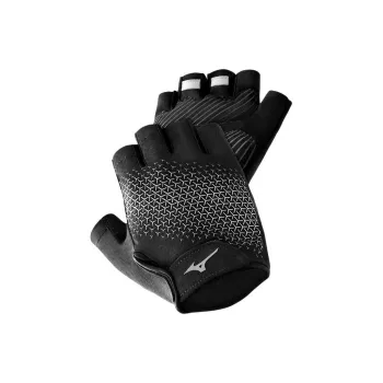 Mizuno Apparatus Fitness Gloves Protected And Wear resistant Black Polyester Female And Male