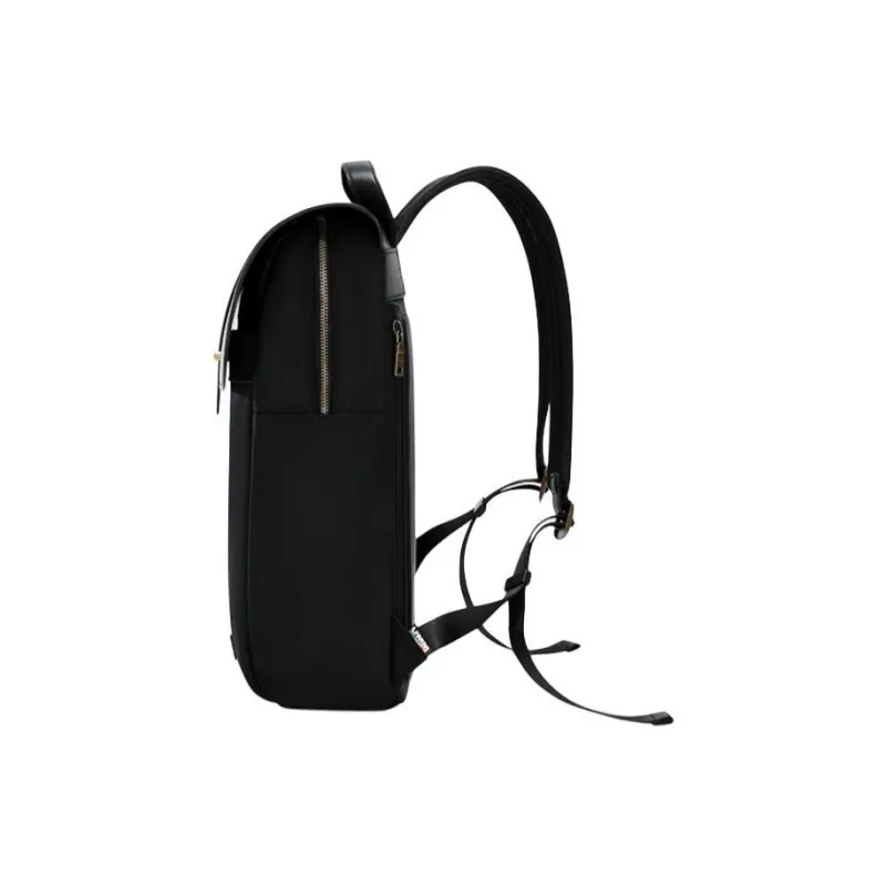 UMM Nylon Fabric Backpack Medium Size Unisex Black-2
