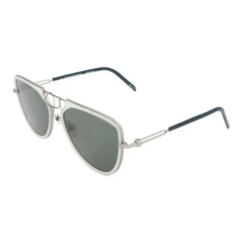 CK/Calvin Klein Irregular Shape Sunglasses Men's Silver