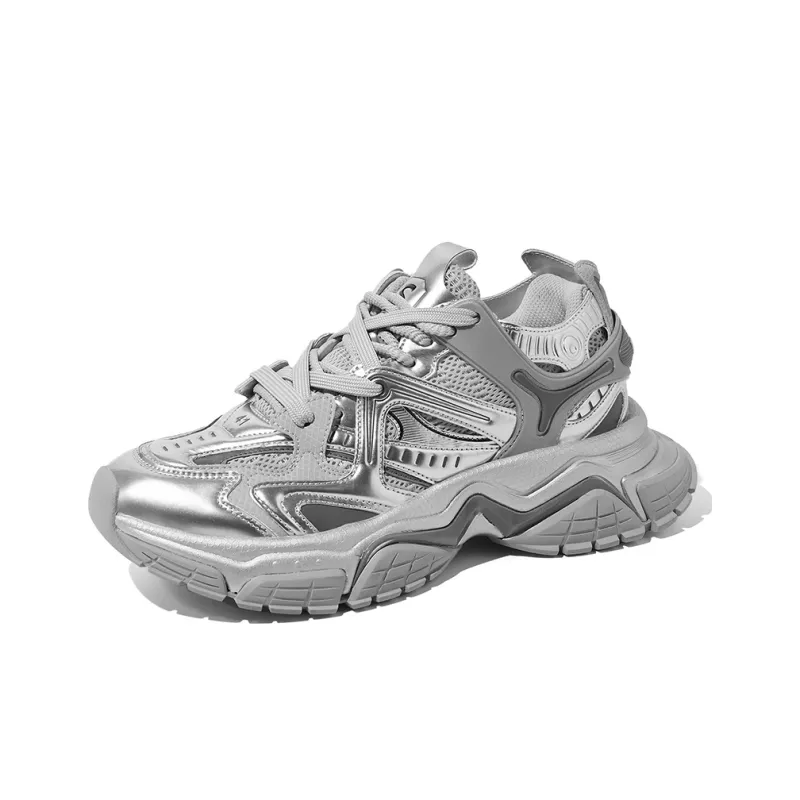 SK.TRIP Crossbow Series Chunky Sneakers Unisex Low Top Jet Black-2