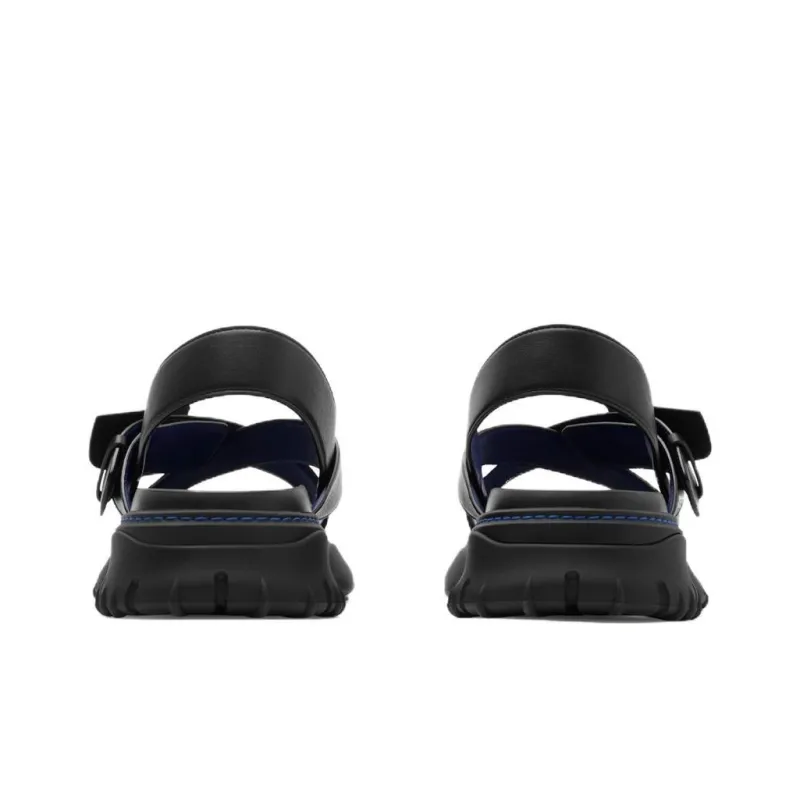 Burberry Pebble One Strap Sandals Women's Black-3