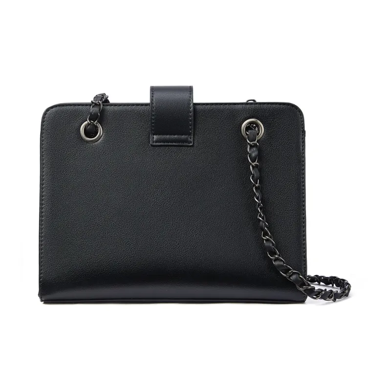 RED DRAGONFLY Cow Leather Shoulder Bag, Crossbody Bag Regular Women's Black-3