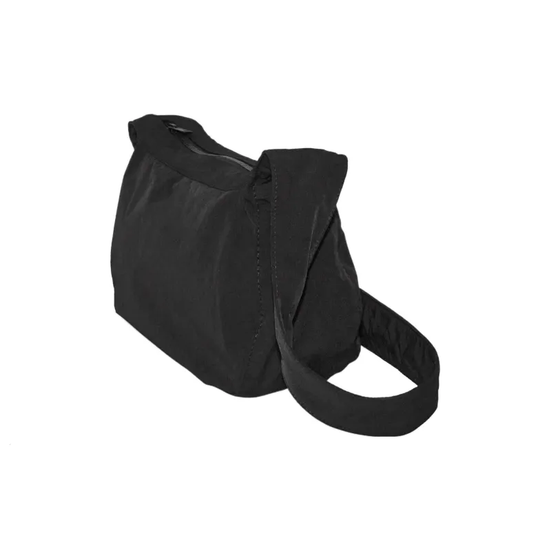 COS Polyamide Saddle Bag, Shoulder Bag, Crossbody Bag Medium Size Unisex Black-7