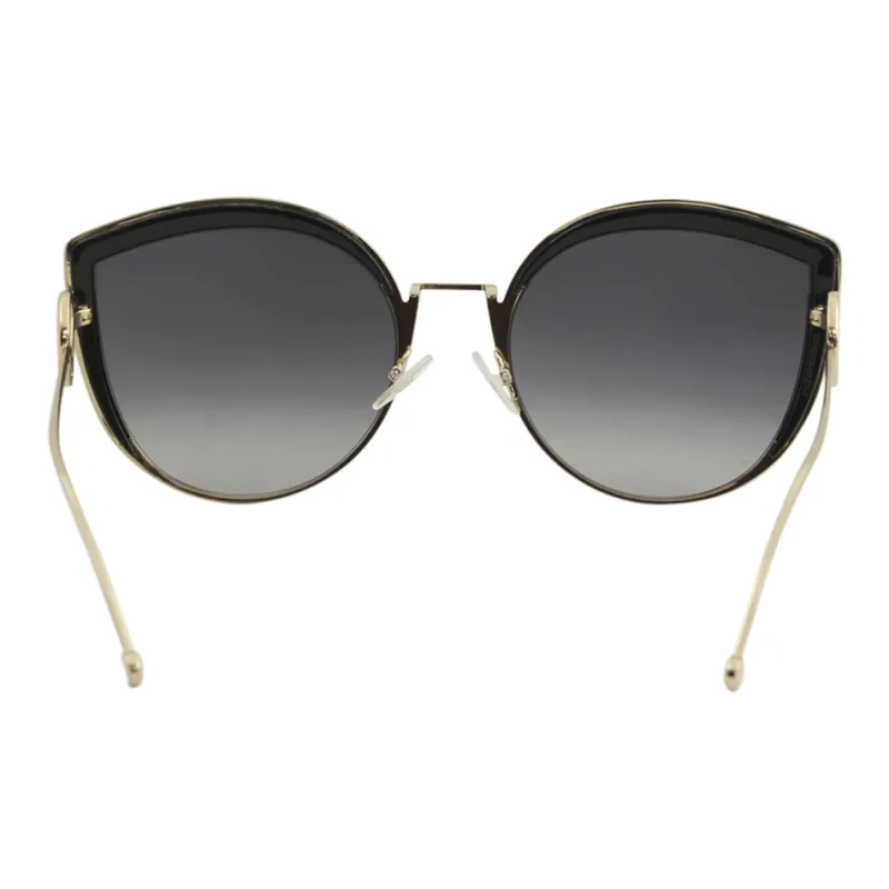 FENDI Metal Cat Eye Sunglasses Women's Gold-2