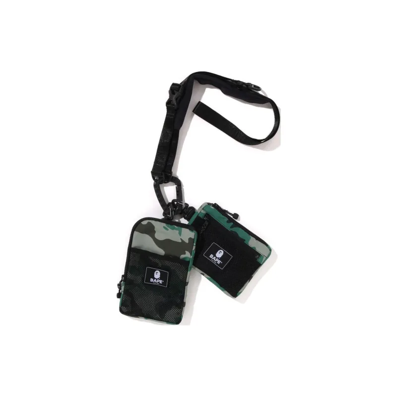 A BATHING APE Polyester Shoulder Bag, Crossbody Bag Regular Men's Emerald-1