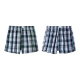 Light Green Plaid+Gray Blue Plaid