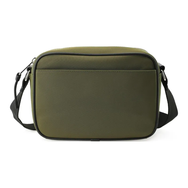 Burberry Logo And Icon Stripe Print Econyl Crossbody Bag Dark Olive Green-4