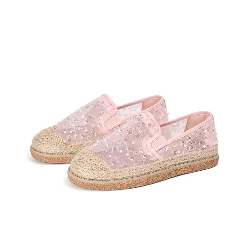 Joy&Mario Espadrilles Women's Pink/Beige Yellow-1