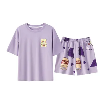 The Story Of The Flower Season Pajama Set Women's Violet