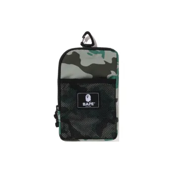 A BATHING APE Polyester Shoulder Bag, Crossbody Bag Regular Men's Emerald