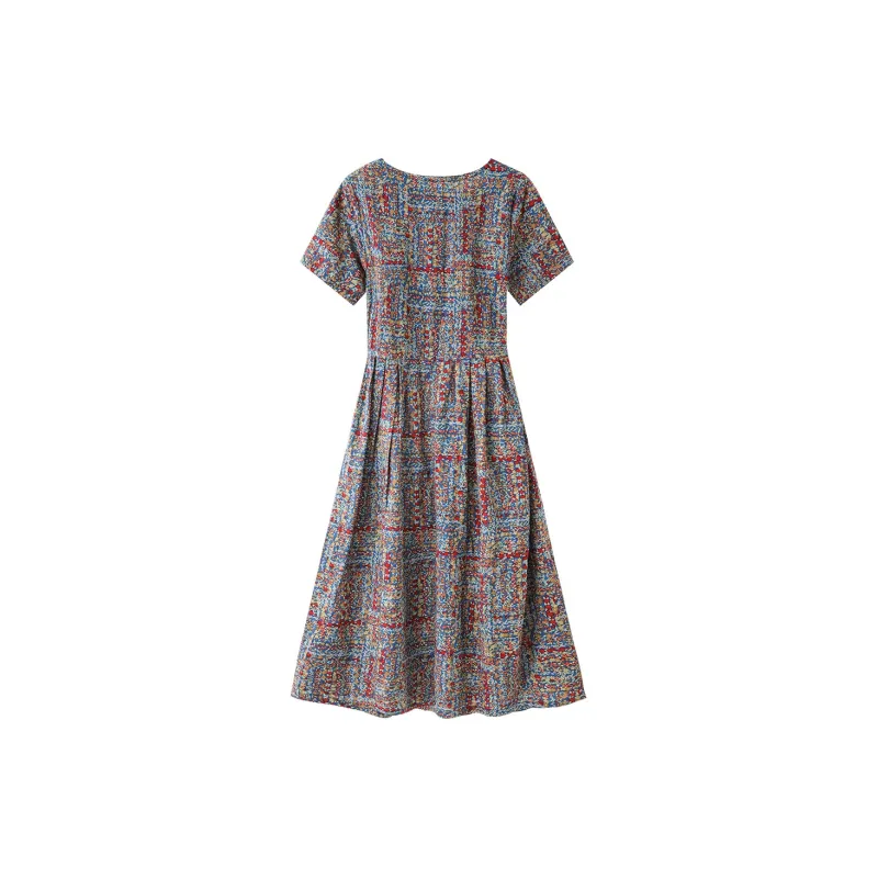 H YXIANG Short Sleeved Dresses Women's-3
