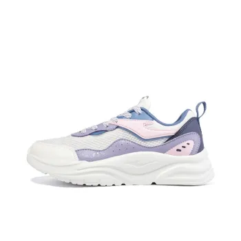Erke Cushioning Breathable Lightweight Running Shoes Women's White Purple