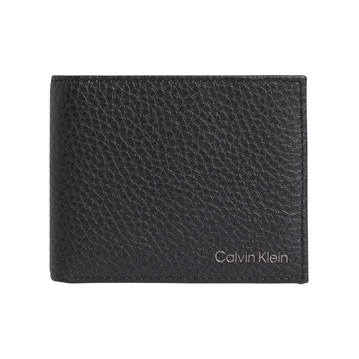 CALVIN KLEIN Leather Card Holder, Wallet Regular Men's Black-0