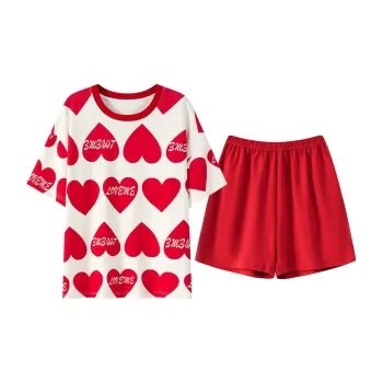 The Story Of The Flower Season Pajama Set Women's Red