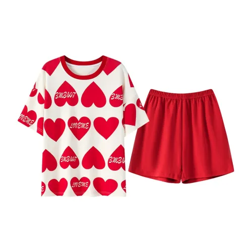 The Story Of The Flower Season Pajama Set Women's Red