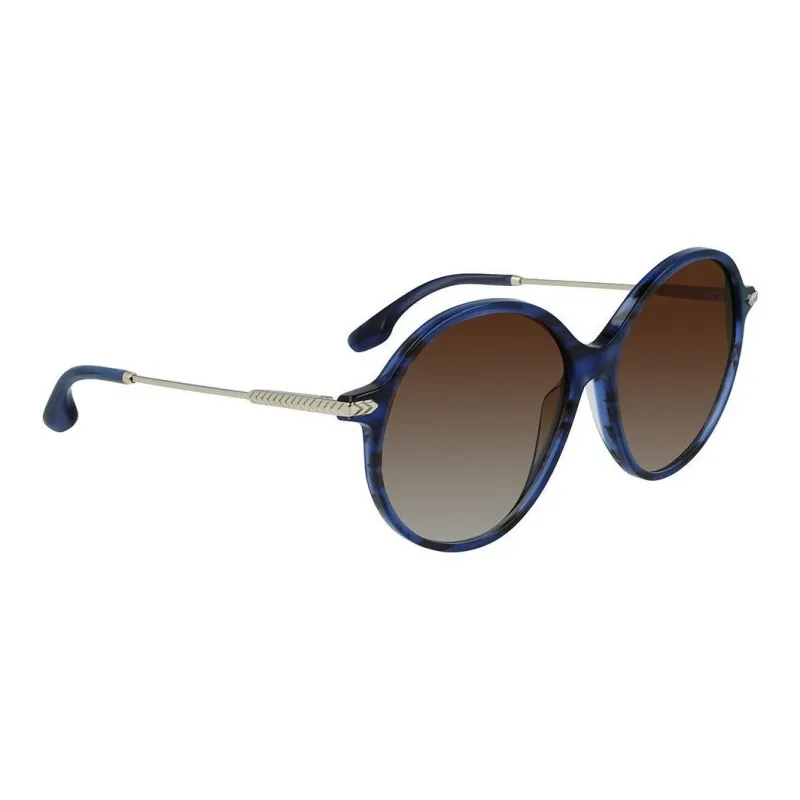 Victoria Beckham Round Sunglasses Women's Blue-2