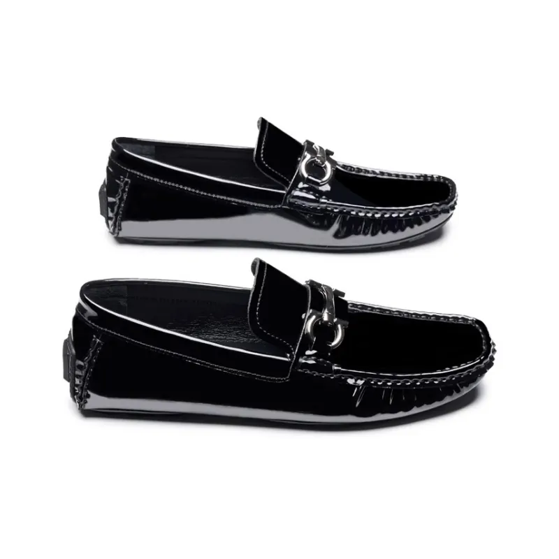 LEYGMENLG Gommino Loafers Men's Black-3