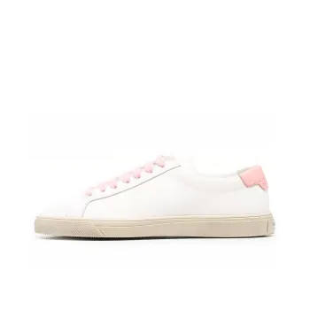 SAINT LAURENT Andy Low White Pink Women's