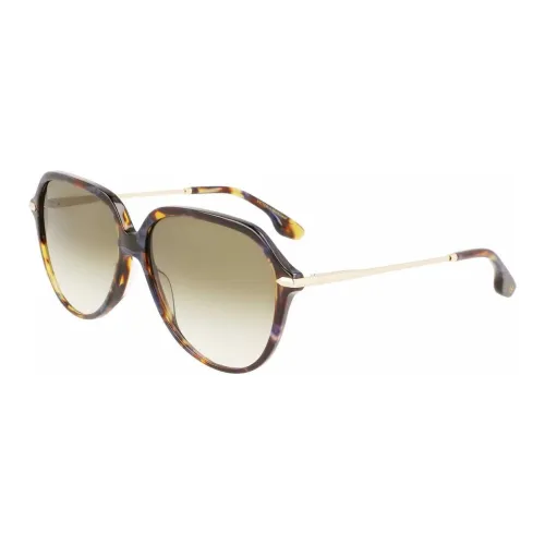 Victoria Beckham Acetate Irregular Shape Sunglasses Women's Tortoiseshell